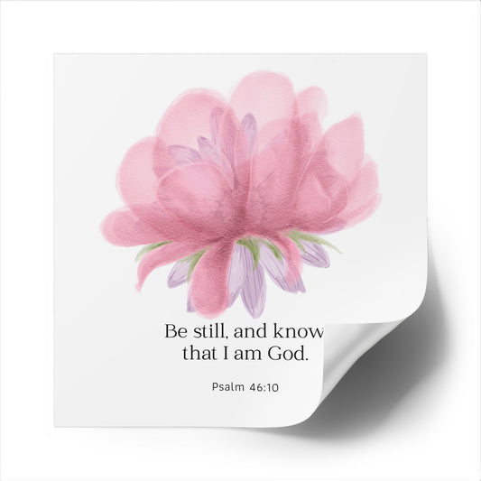 Christian Stickers, Be Still and Know that I am God, Devotional Journal Sticker, Christian Vinyl Sticker