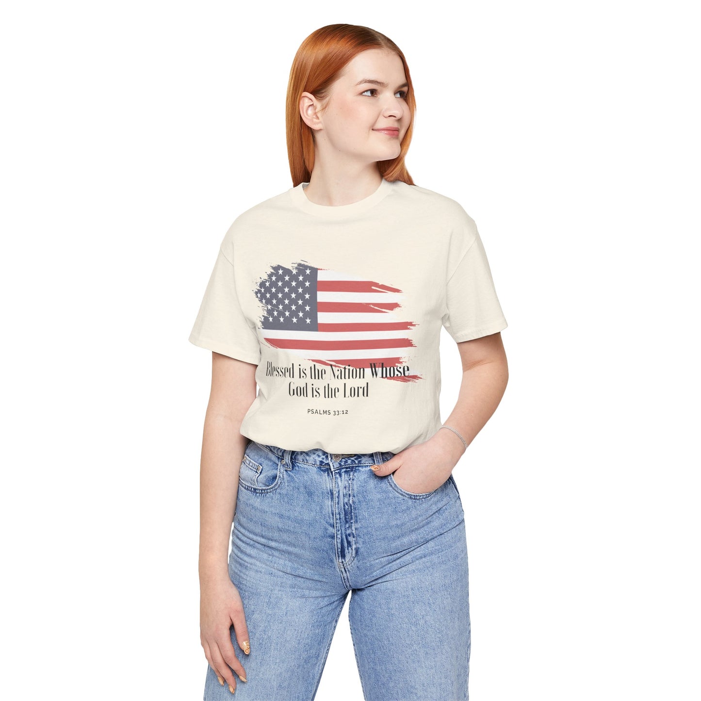 Christian shirts with American flag with Comfortable USA Flag TShirt Ideal Christian Gift Idea for Women.