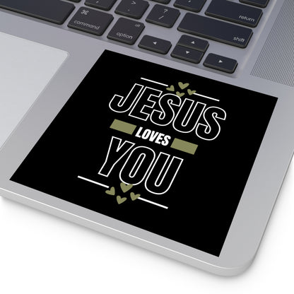 Christian Stickers, Jesus Loves You Sticker, Notebook Stickers, Christian Vinyl Sticker, Christian Decal for Water Bottle,