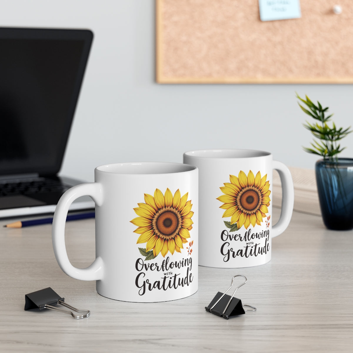 Overflowing With Gratitude Mug, Christian Coffee Mug, Thanksgiving Mug, Thanksgiving Christian Coffee Mug 11oz