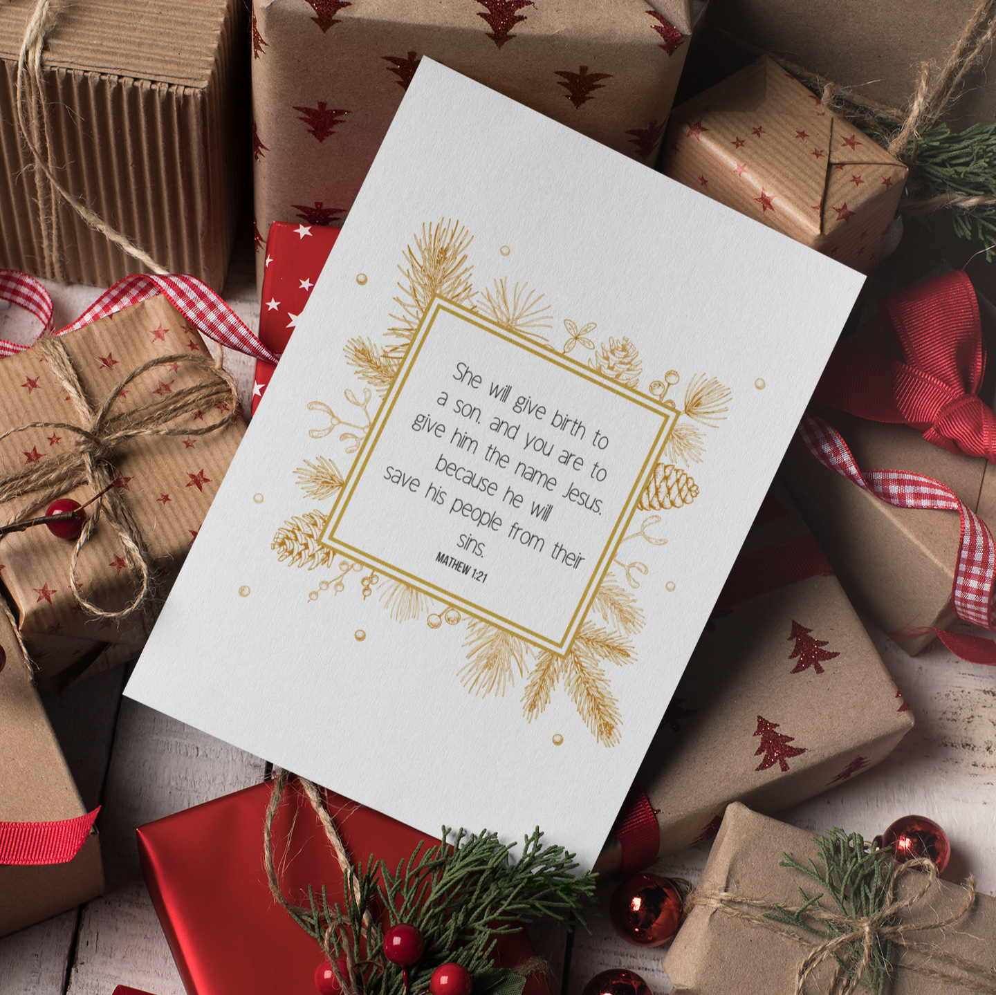 Christmas Greeting Cards, Jesus the Greatest Gift, Religious Christian Christmas, Christmas Cards, Holiday Cards