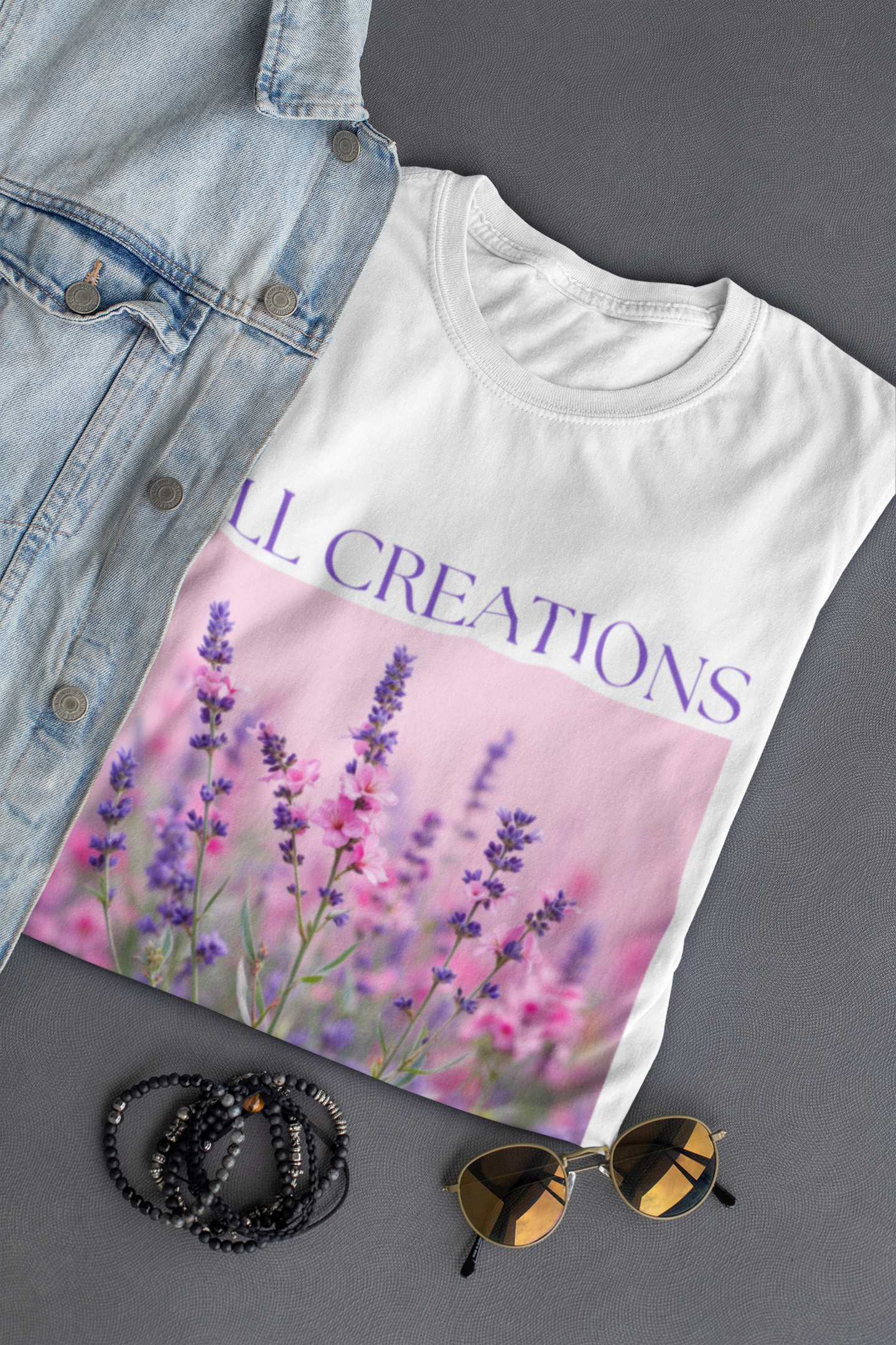 Christian Floral Tshirt, All Creation Declare, Christian Tee, Religious Shirt, Flower Graphic Tee, Religious Gift for Women, Scripture shirt