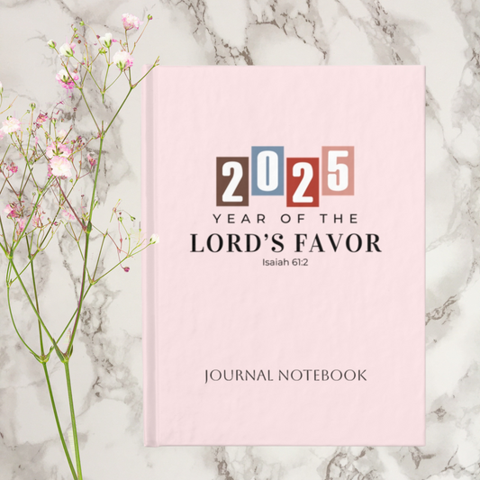 Christian Journal, Year of the Lord's Favor 2025, Christian Lined Journal for Church Notebook,  Bible Verse Journaling Book