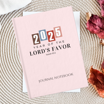 Christian Journal, Year of the Lord's Favor 2025, Christian Lined Journal for Church Notebook,  Bible Verse Journaling Book