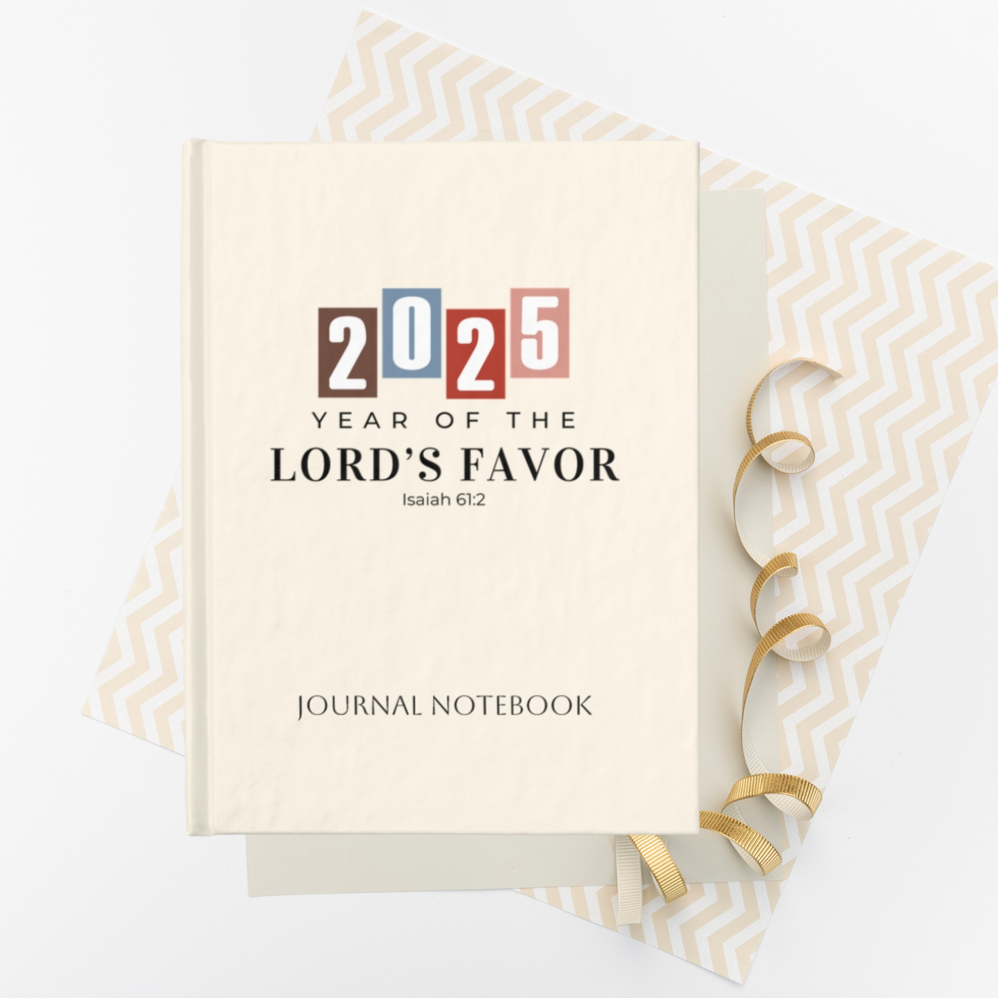 Christian Journal, Year of the Lord's Favor 2025, Christian Lined Journal for Church Notebook,  Bible Verse Journaling Book