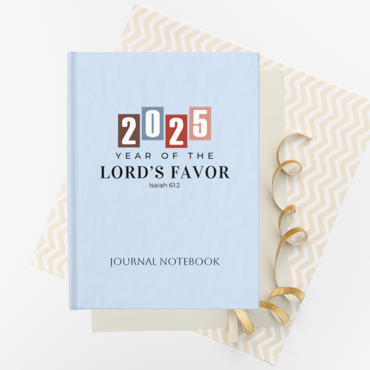 Christian Journal, Year of the Lord's Favor 2025, Christian Lined Journal for Church Notebook,  Bible Verse Journaling Book