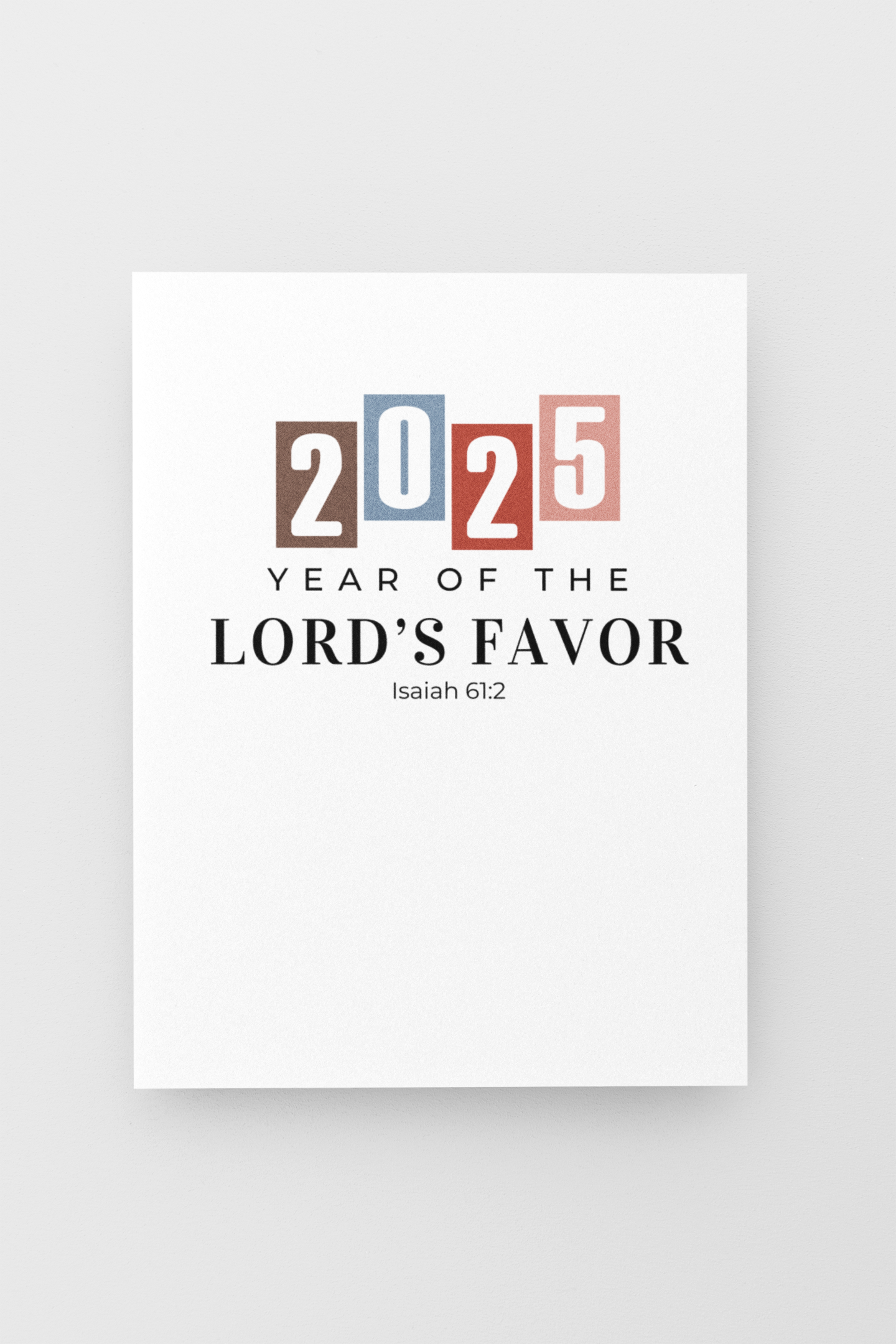 Christian Greetings Card, Year of the Lord's Favor 2025, Gift for Her, 10pcs, 30pcs, 50pcs, Religious Greetings Card, Greeting Card Set