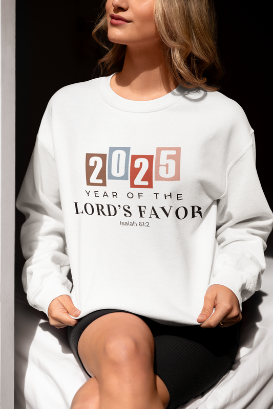 Christian Sweatshirt, Year of the Lord's Favor 2025 New Years Sweatshirt, 2025 sweatshirt, New Years Gifts for Her