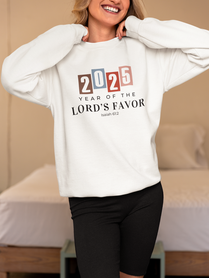 Christian Sweatshirt, Year of the Lord's Favor 2025 New Years Sweatshirt, 2025 sweatshirt, New Years Gifts for Her