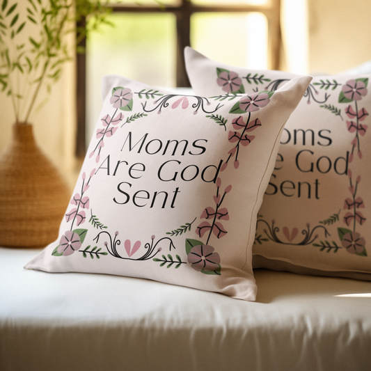 Mothers Are God Sent Christian Decorative Home Decor Pillow