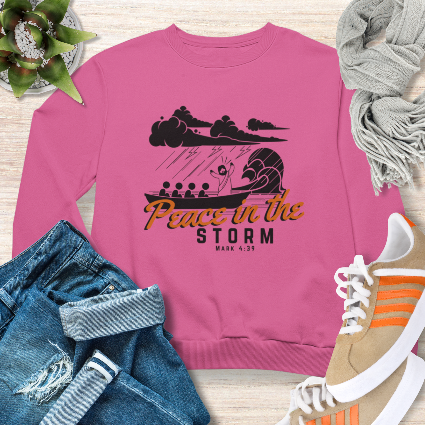 Peace in the Storm Christian Sweatshirt