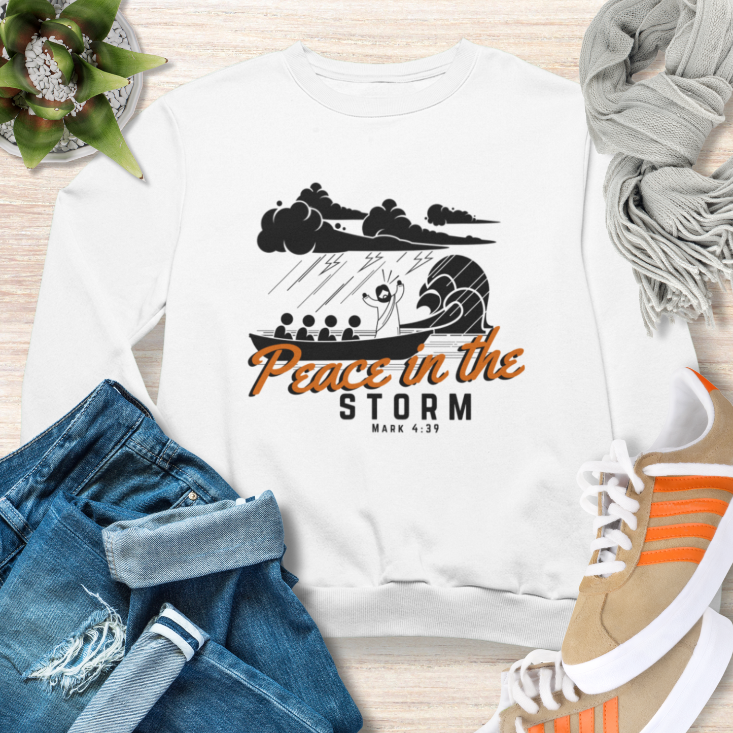 Peace in the Storm Christian Sweatshirt