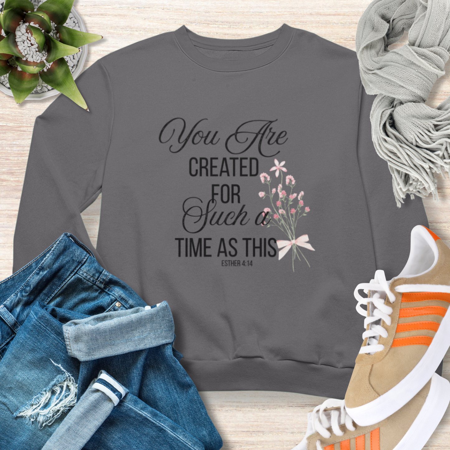 Created for Such A Time As This Christian Sweatshirt