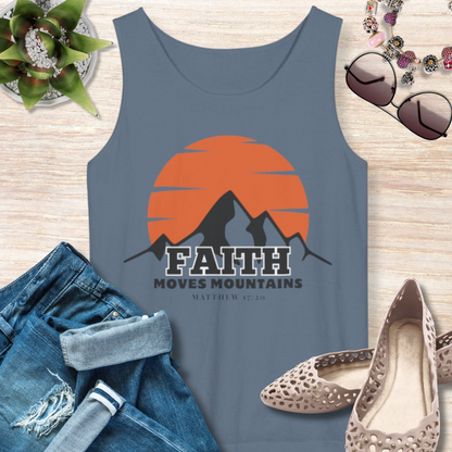 Faith Moves Mountains Christian Tank Top