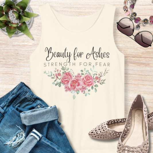 Beauty for Ashes Christian Tank Top