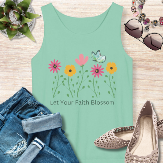 Let Your Faith Blossom Christian Tank Top