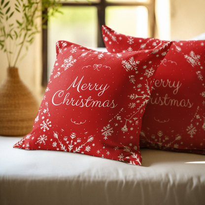 Merry Christmas Pillow Holiday Home Decor Throw Pillow