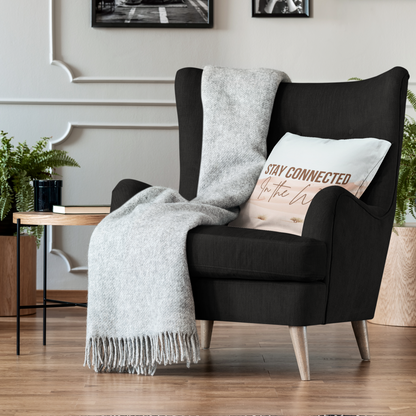 Stay Connected in the Word Christian Throw Pillow