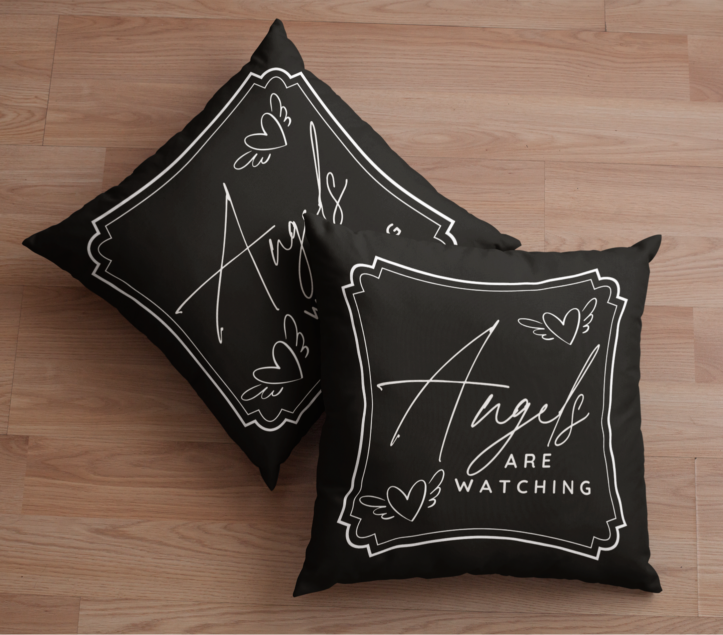 Angels are Watching Christian Decorative Home Decor Pillow