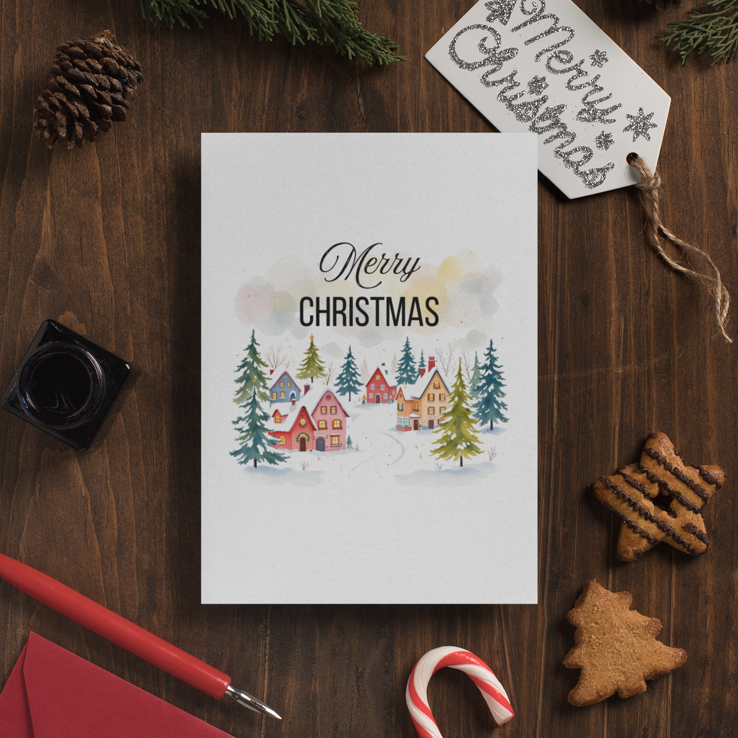 Merry Christmas Greetings Card, Christian Greetings Card,  Gift for Her