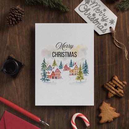 Merry Christmas Greetings Card, Christian Greetings Card,  Gift for Her