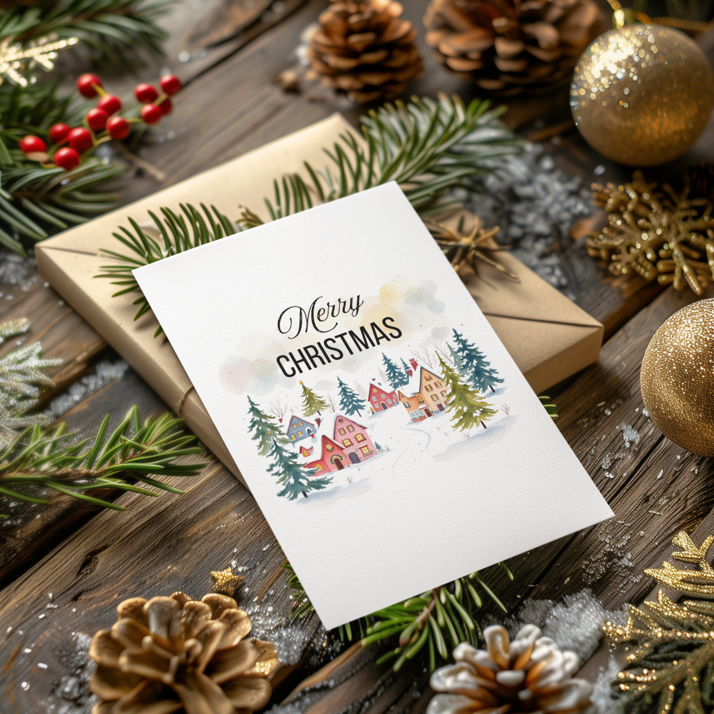 Merry Christmas Greetings Card, Christian Greetings Card,  Gift for Her
