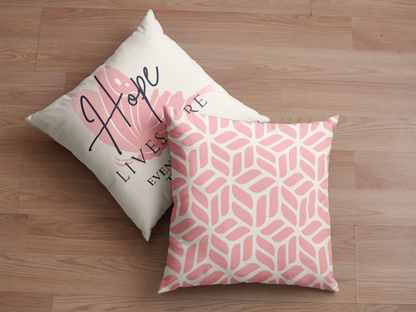 Blush Comfort Throw Pillow