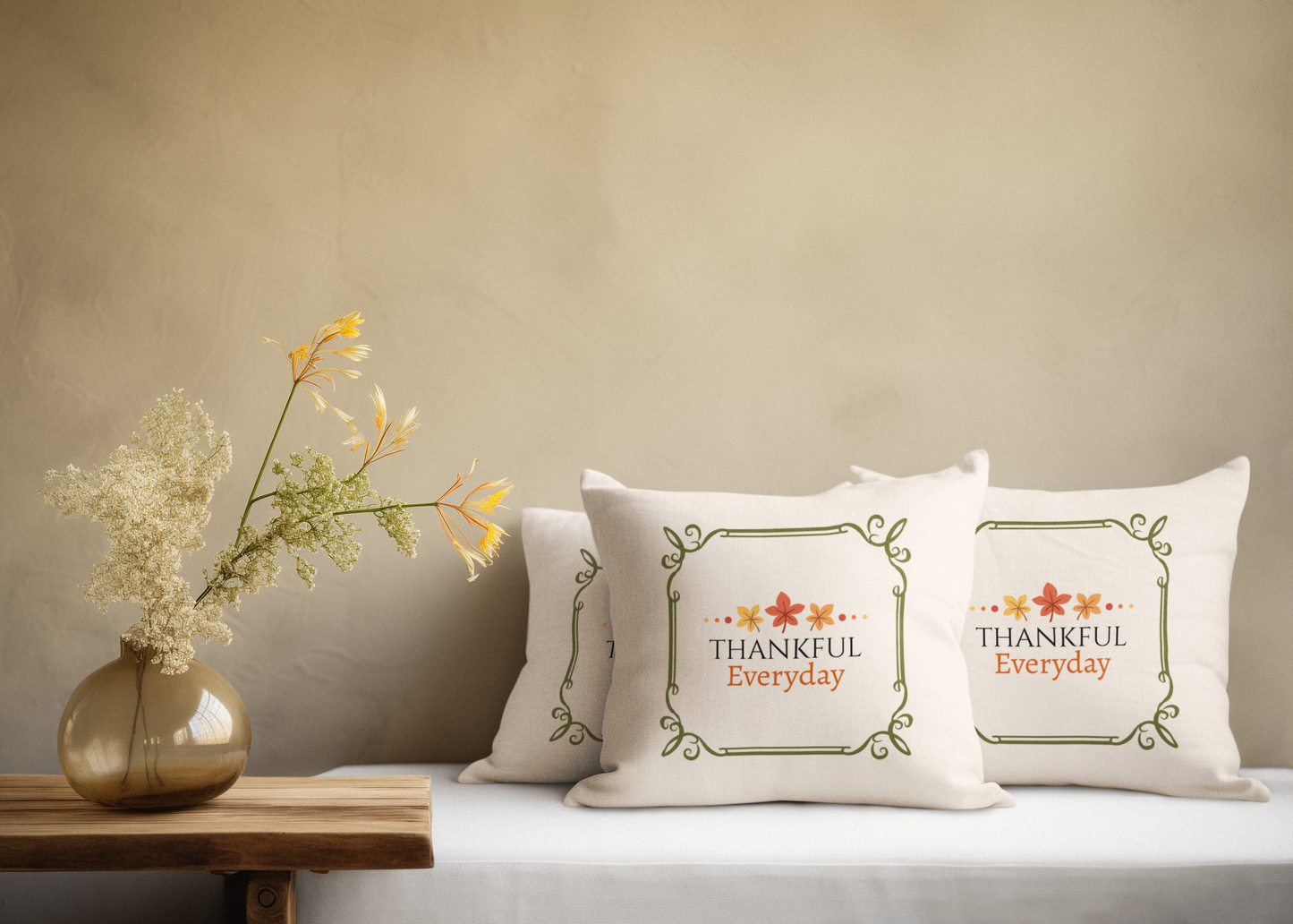 Thankful Everyday Throw Pillow| Christian Throw Pillow