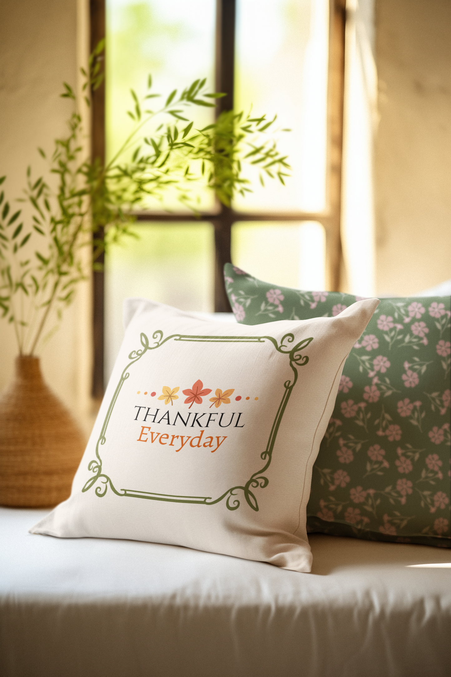 Thankful Everyday Throw Pillow| Christian Throw Pillow