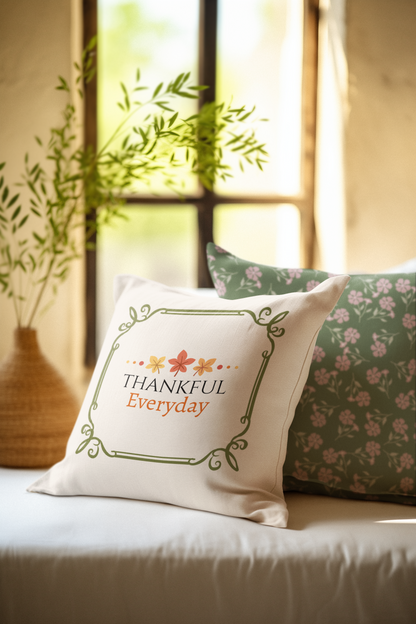 Thankful Everyday Throw Pillow| Christian Throw Pillow
