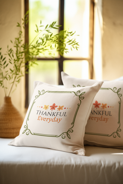 Thankful Everyday Throw Pillow| Christian Throw Pillow