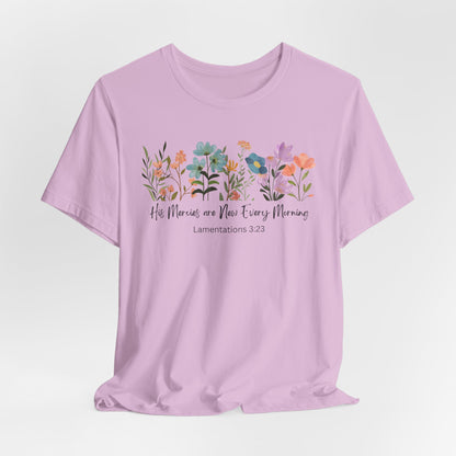 His Mercies are New Every Morning Christian Tshirt| Christian Tshirt