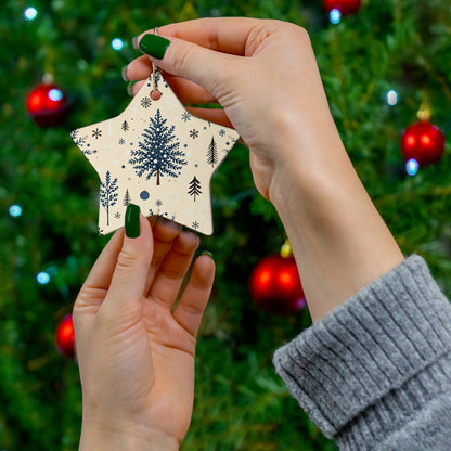 Ceramic Ornament, Christian Christmas Nativity Decoration, A Thrill of Hope, Green Holiday Decor, Religious Ornament, Christmas Ornaments