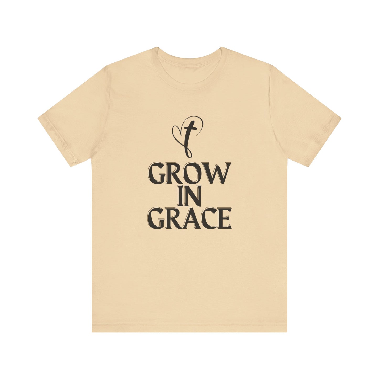 Grow in Grace Inspirational, Comfortable Church Tee with a Positive Message Ideal Christian Gift Idea for Men and Women.