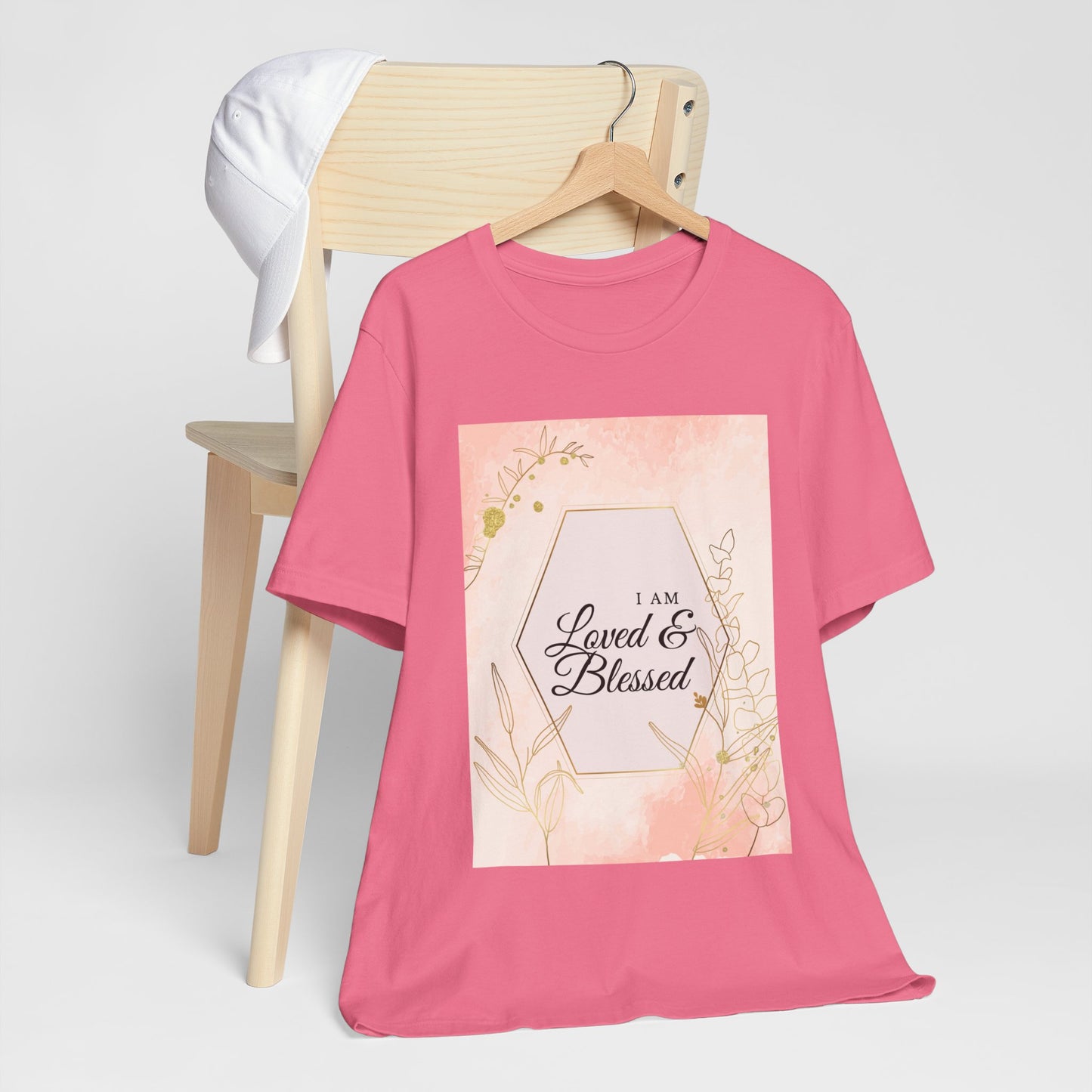 I am Loved and Blessed Comfortable Church Tee and Faith Inspired Christian T-Shirt Ideal Religious Gift Ideas for Women