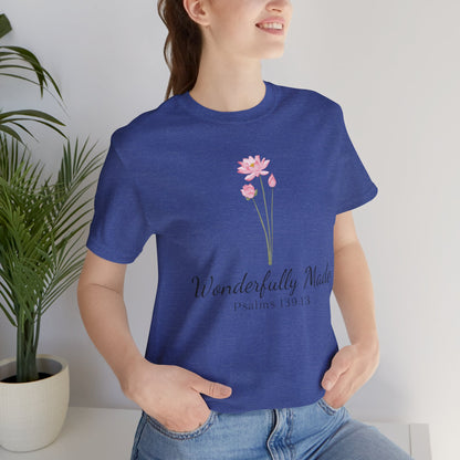 Wonderfully Made Spiritual Clothing for Daily Wear T-Shirt Ideal Christian Gift Ideas for Women