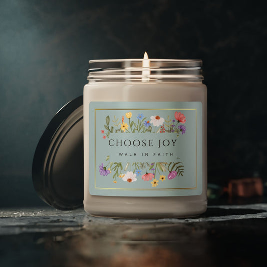 Choose Joy Walk in Faith Christian Candle
