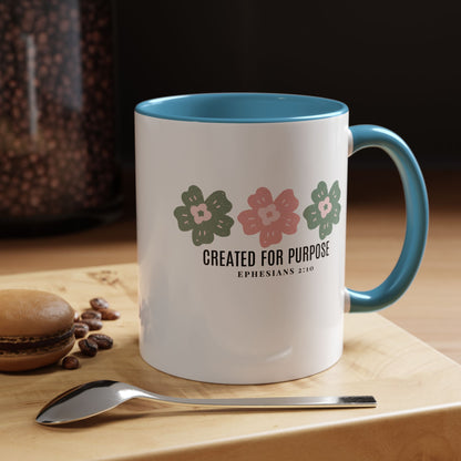Created for Purpose Mug with Bible Verse Christian coffee mugs