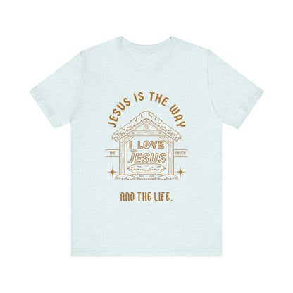 Jesus is the Way Inspirational Christian T-Shirt with Religious Graphics Ideal Religious Gift Ideas for men and Women.