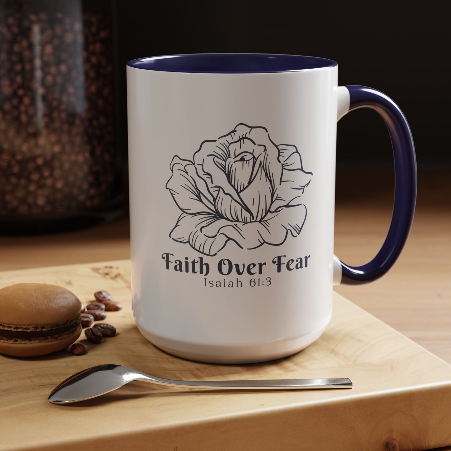 Faith Over Fear Christian coffee mug