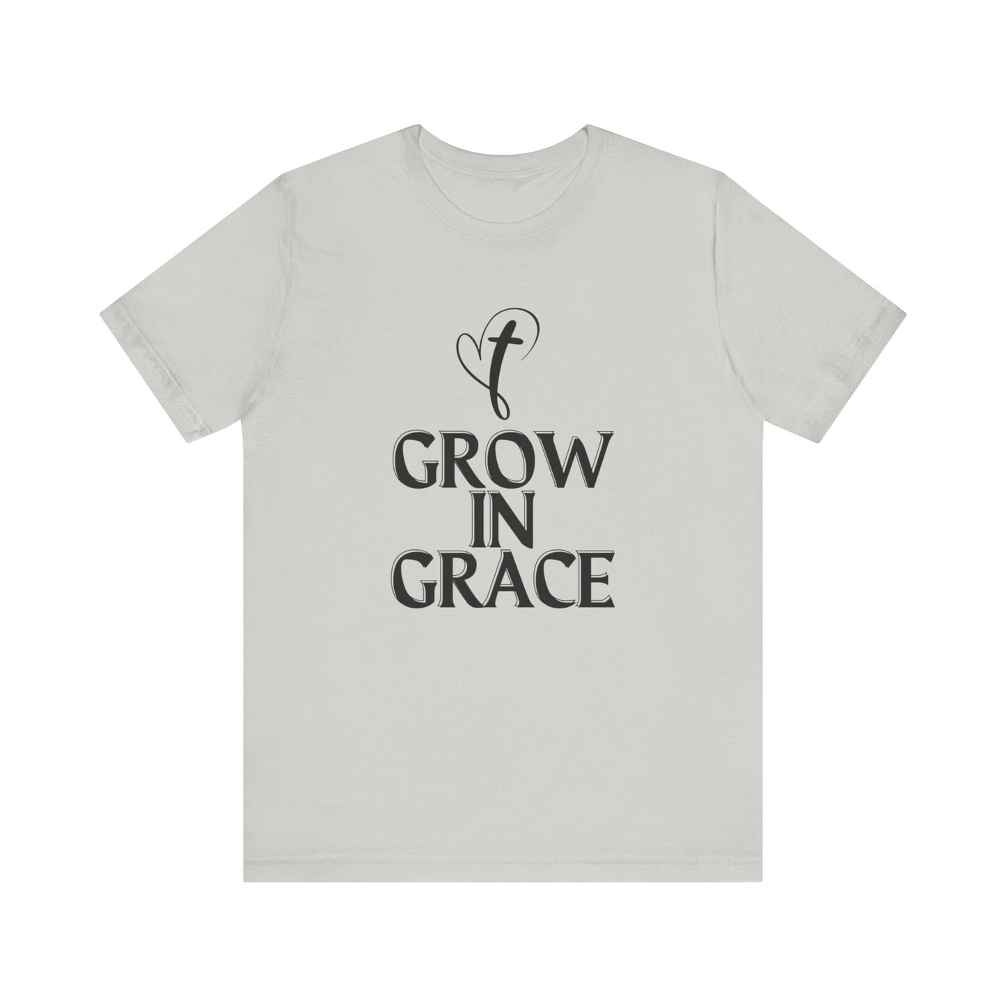 Grow in Grace Inspirational, Comfortable Church Tee with a Positive Message Ideal Christian Gift Idea for Men and Women.