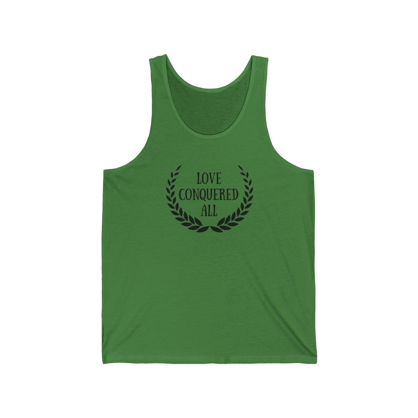 Love Conquered All Unisex Jersey Tank - Inspirational Summer Apparel