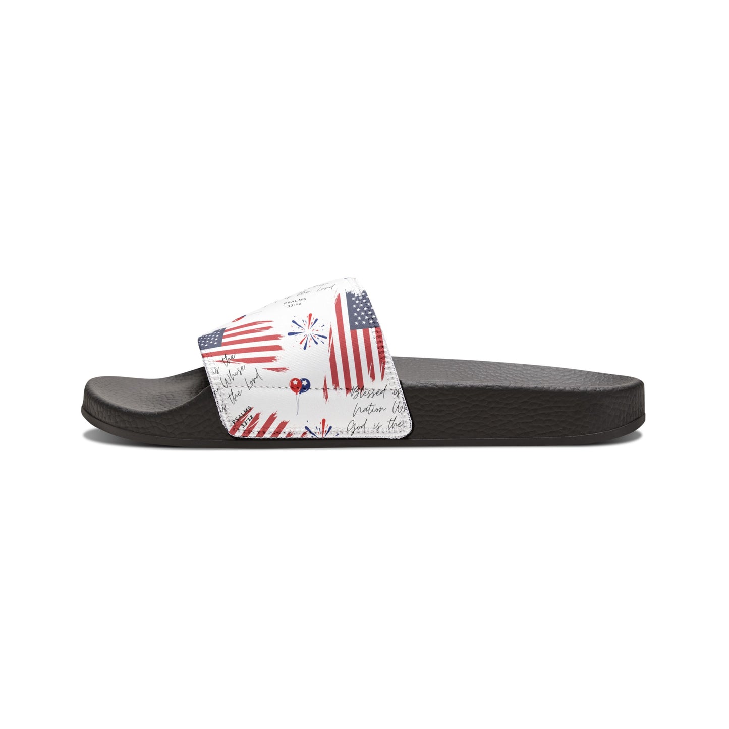 American Flag Sandle Christian Women's Removable Strap Sandals for Christian Mom Slip Sandle Gifts for Christian Mommy Flip Flop with US Flag Graphics