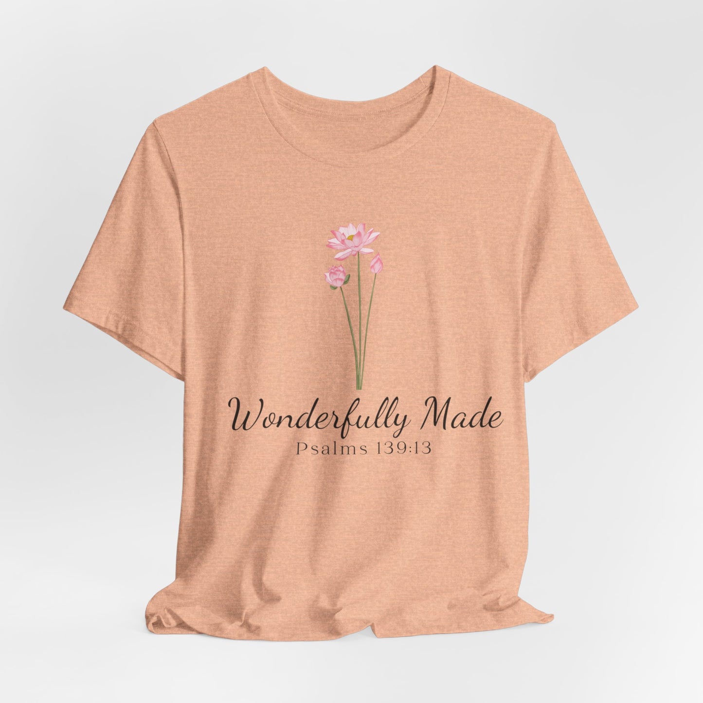 Wonderfully Made Spiritual Clothing for Daily Wear T-Shirt Ideal Christian Gift Ideas for Women