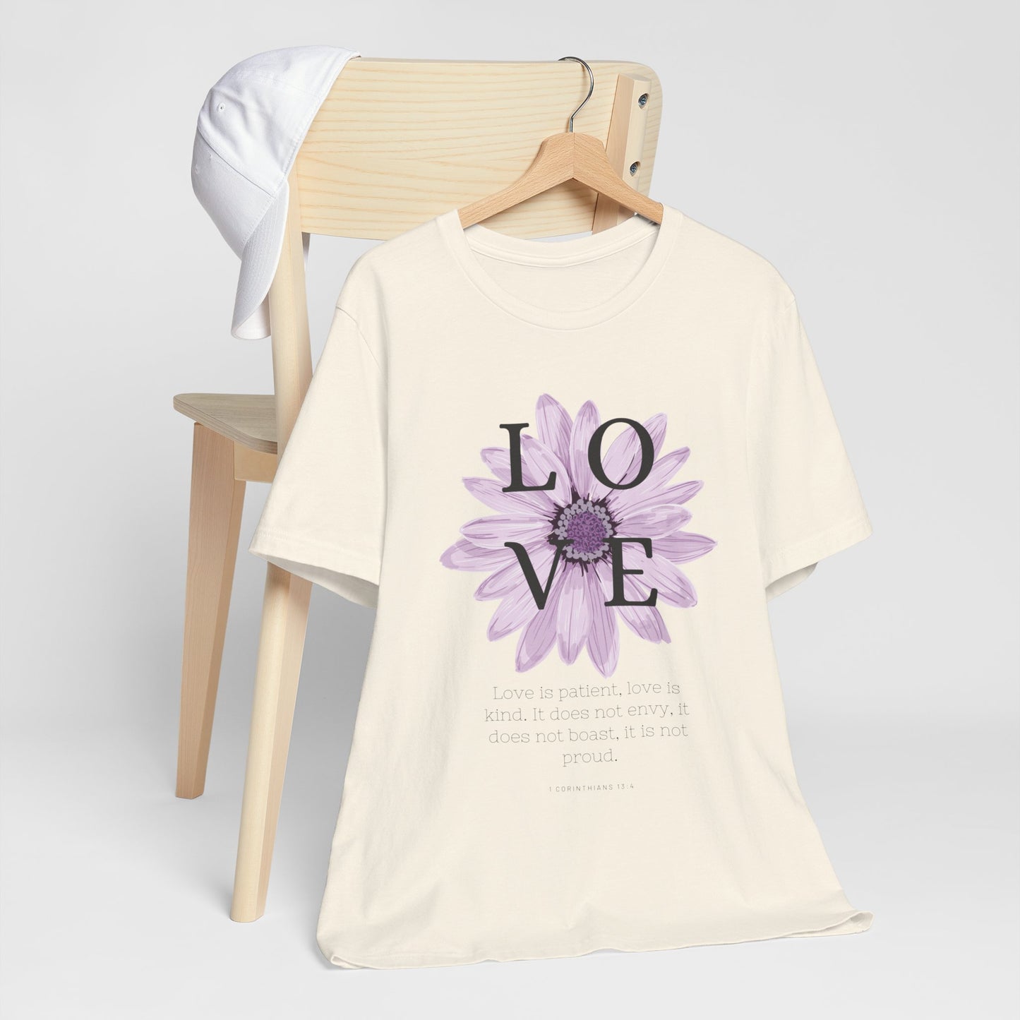 Love is Patient Scripture Wear Christian T-Shirt with Religious Graphics Ideal Religious Gift Ideas for Women