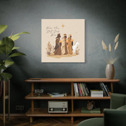 Canvas Wall Art, Christmas Nativity Scene Decor, Wise Men Still Seek Him, Religious Holiday Decoration, Matte Stretched 1