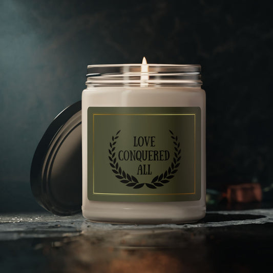 Love Conquered All Christian Candle