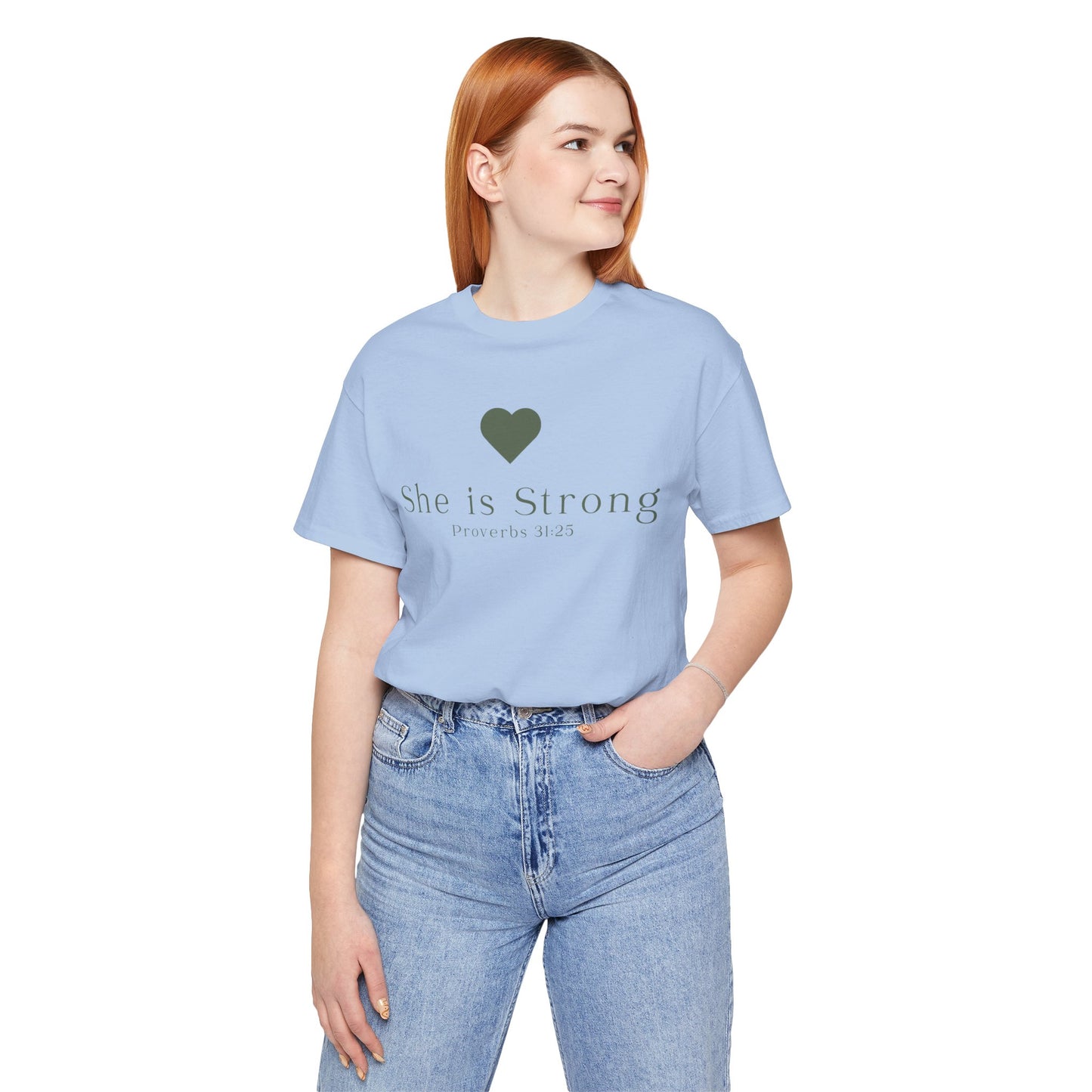 Christian Mom She is Strong Faith Inspired Christian T-Shirt Ideal Religious Gift Ideas for Women