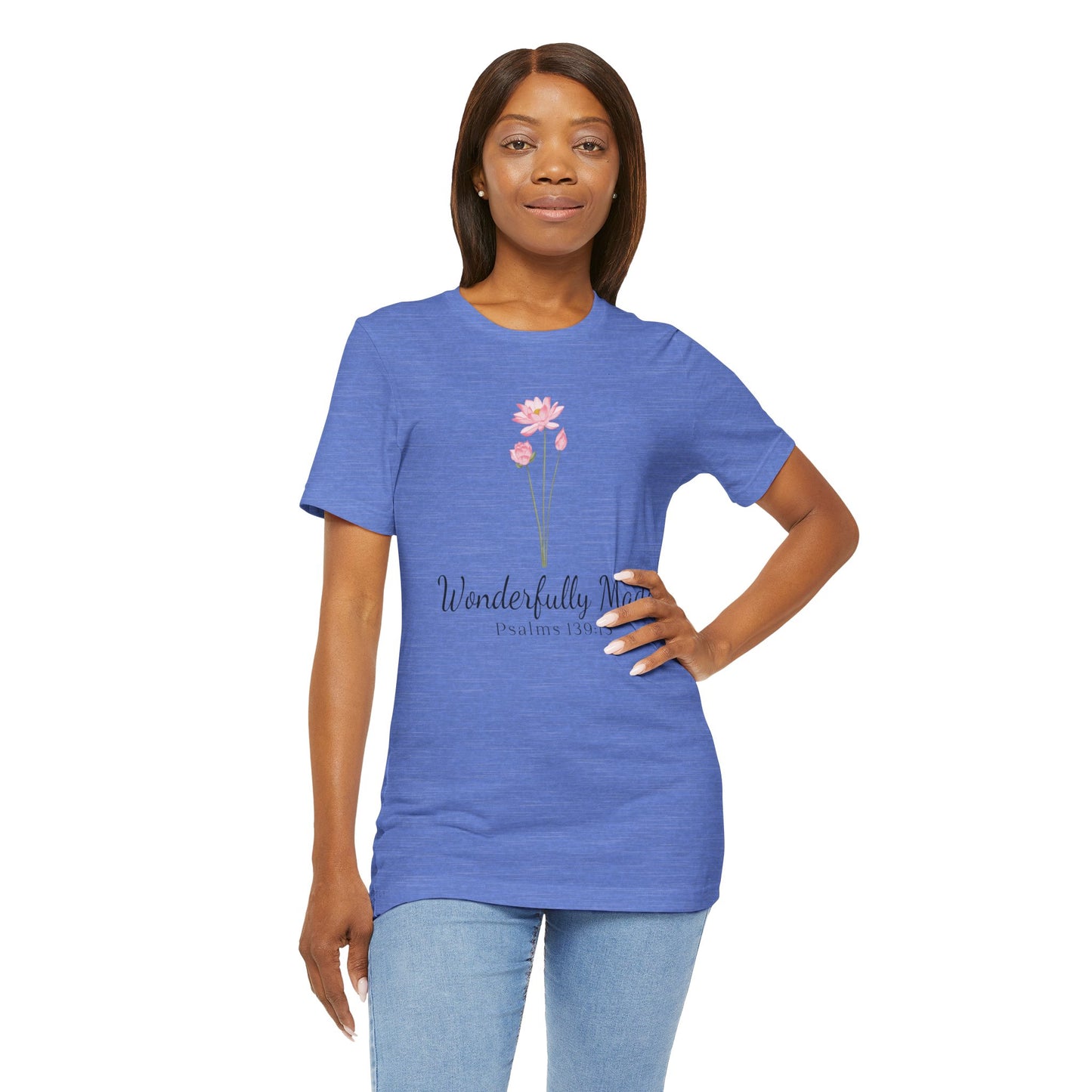 Wonderfully Made Spiritual Clothing for Daily Wear T-Shirt Ideal Christian Gift Ideas for Women