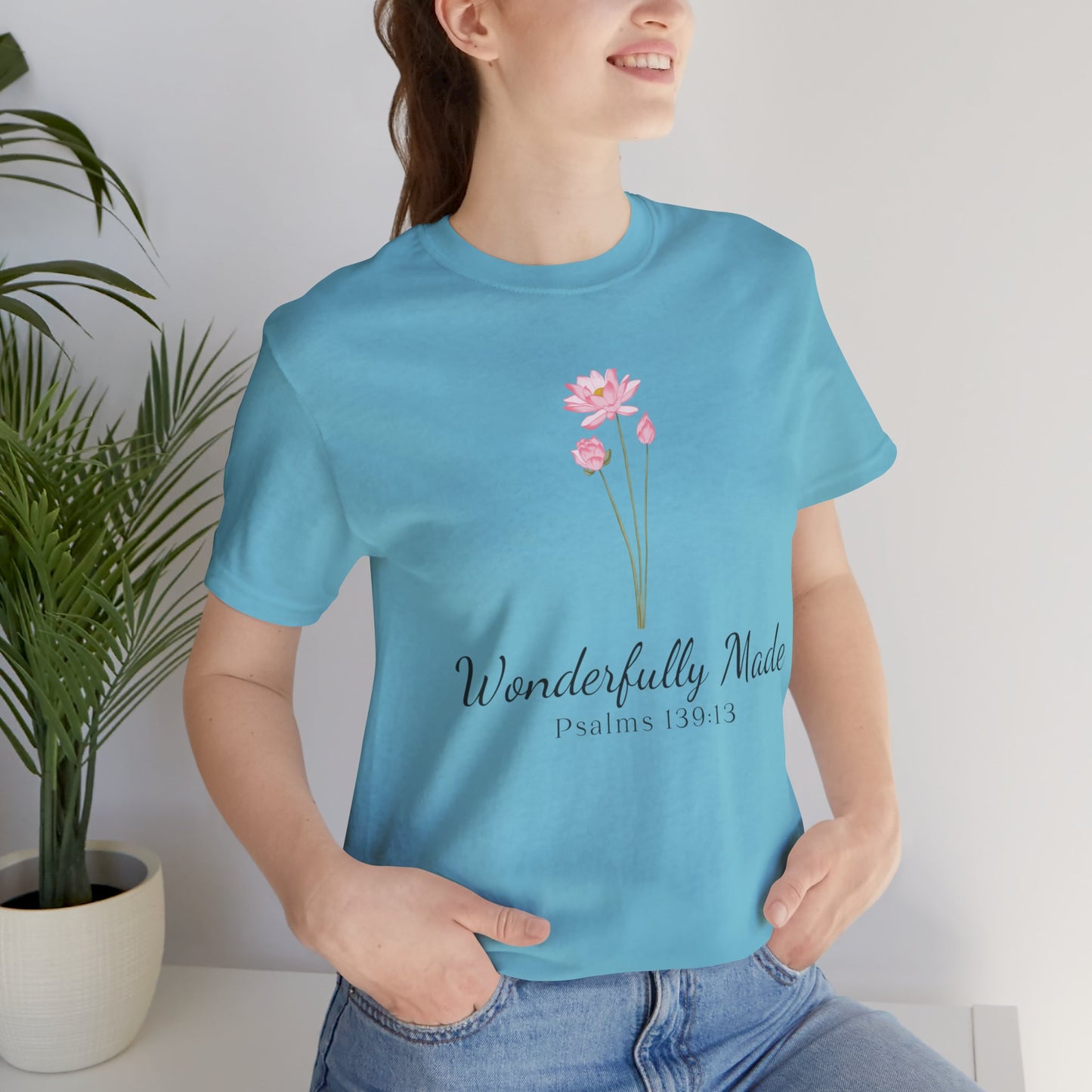 Wonderfully Made Spiritual Clothing for Daily Wear T-Shirt Ideal Christian Gift Ideas for Women